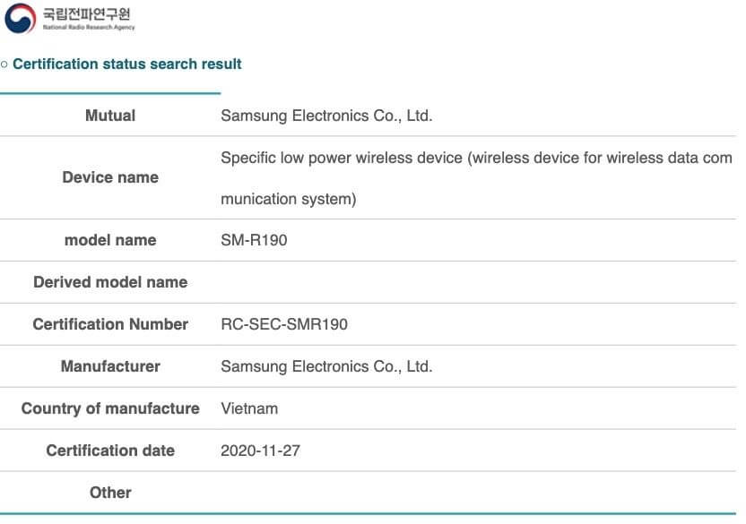 Certificare casti wirelles TWS Samsung Galaxy Buds Pro